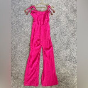Walking on Sunshine ☀️ Girls hot Pink One-Piece Jumpsuit XL nwt